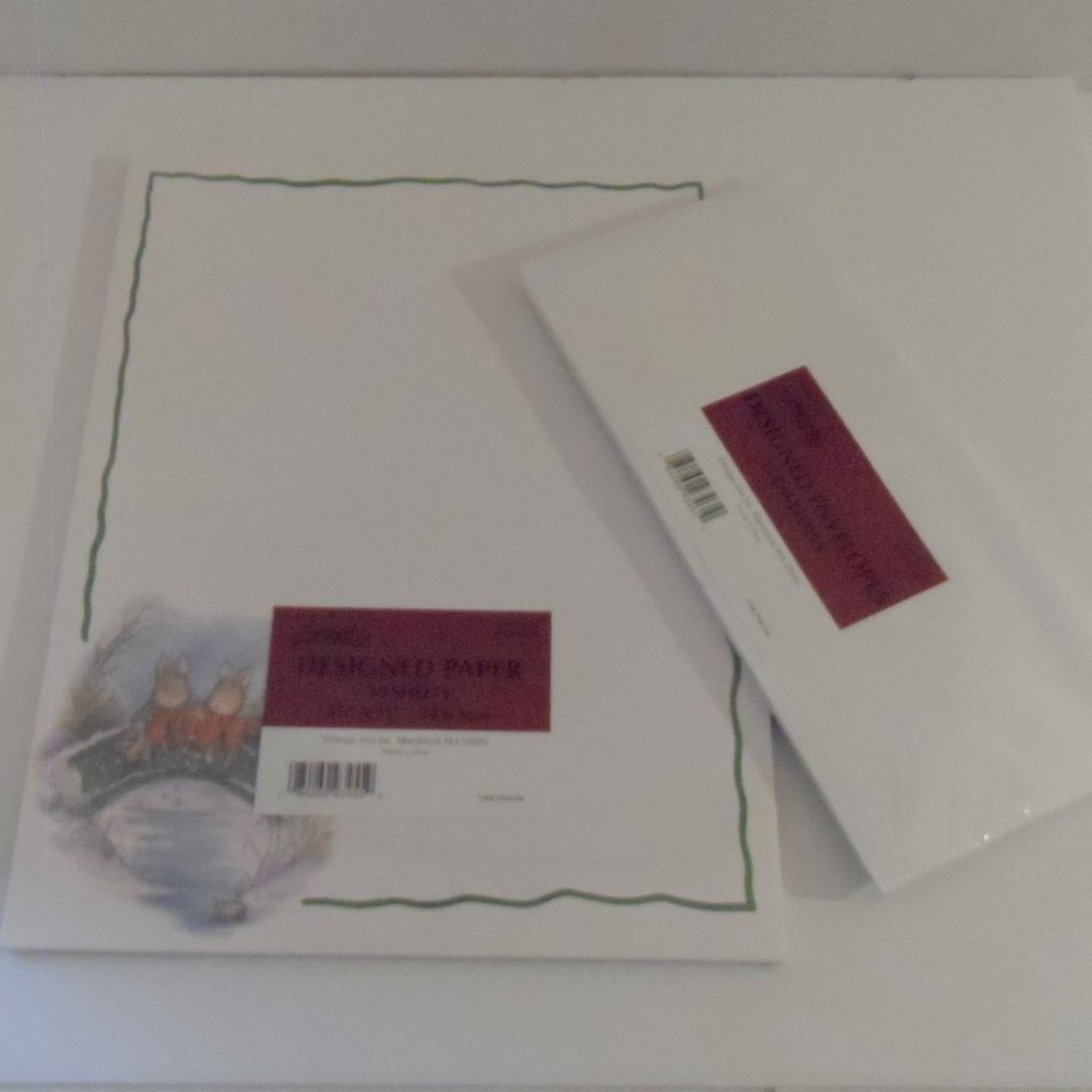 🍁🍁🍁🍁NWT-Vtge/Disc Bunny Couple Paper+Envelopes